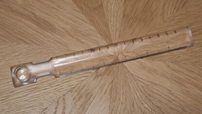 LERONO Lupenlineal mit 10-facher Vergrößerung