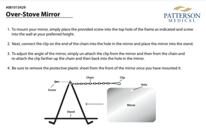 Over-Stove Mirror