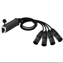 RJ45 CAT5 mit abgeschirmtem 4-Kanal-3-Pin-XLR-Stecker/Buchse