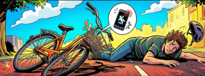 Sturzmelder: Fahrrad