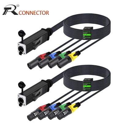 Ethercon STP RJ45 Cat5/Cat6 Ethernet-Extender auf 4-Kanal-3-Pin-XLR