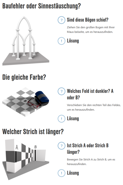 Optische Täuschungen (Woche des Sehens)