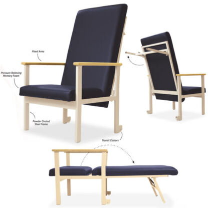 The Eliot Hospital Bedside Chair – RELATIVE Fixed Arm 5707